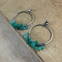 Kolczyki -koła z onyksem