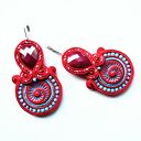 Bloody kolczyki sutaszowe