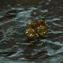 Złote kolczyki różyczki