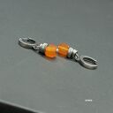 karneol-sześciany - kolczyki 02