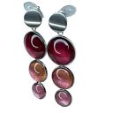 Szklane kolczyki w perłowych odcieniach różu Meyra e6/m29