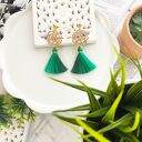 Kolczyki Boho Ombre - Green