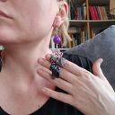 Kolczyki boho w hipisowskim stylu - frędzle Ruda Klara (box x1)