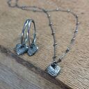 Koła z sercem - kolczyki II