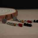 Kolczyki stal chirurgiczna - agat, onyks