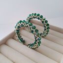 Kolczyki Koła AURA Emerald - szmaragdowa biżuteria na wieczór