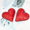 Przestrzenne kolczyki serca Love Story - jak klipsy na antyalergicznych sztyftach