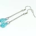 Drop - kolczyki ze stali szlachetnej z kryształkiem