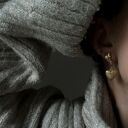 gustowne kolczyki potrójna nausznica z różowego złota