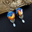 Kolczyki “kura i kogut”