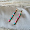 Kolczyki szyte z koralików w pastelowych kolorach