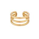 kolczyki hand made złota potrójna nausznica