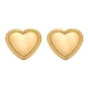 Złote kolczyki serca