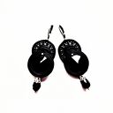 Black kolczyki sutaszowe