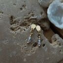 Kolczyki z kwarcem truskawkowym i labradorytem