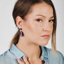 Kolczyki w odcieniu perłowego fioletu na sztyftach Isin e11/13