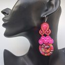 Pink Masai kolczyki sutasz