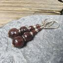 Kolczyki ze srebra z granatem