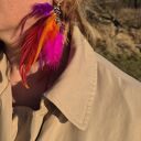 Kolczyki energetyczne rękodzieło pióra