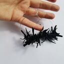 Kolczyki koła długie i lekkie - boho frędzle z piór na ślub
