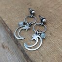 Delikatne kolczyki - księżyc z akwamarynem