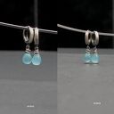 Chalcedon aqua - kolczyki 08