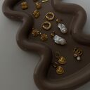 Złote kolczyki rurki