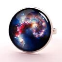 Nebula - małe kolczyki wiszące (ok. 3 cm) z motywem kosmosu