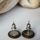 DAMSKIE ZIELONE KOLCZYKI wkrętki CERAMIKA & SZTYFTY stal szlachetna KOLOROWA BIŻUTERIA HAND-MADE ART