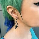 Kolczyki boho z niebieskimi perłami denim blue ze srebra 925