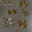 bigle kolczyki złote z perłami i