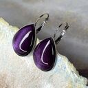 Kolczyki w odcieniu perłowego fioletu na biglach Parla e14/13