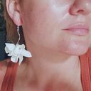 Kolczyki ślubne boho z motywem kwiatów Frida - lekkie i wiszące