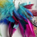 Kolczyki kolorowe pióra leciutkie rękodzieło