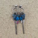 Kolczyki z apatytu i akwamarynu