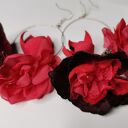Kolczyki kwiatowe koła boho - lekkie, długie na ślub i letnie stylizacje