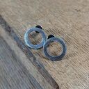 Delikatne sztyfty koła ze srebra 925 oksydowanego - Irart