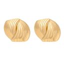 Złote retro kolczyki