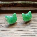 Kolczyki z żywicy epoksydowej - Kocia Furia