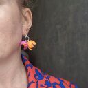 Kolczyki kwiaty kolorowe boho - lekkie i energetyczne