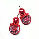 Bloody kolczyki sutaszowe