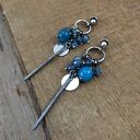 Kolczyki z apatytu i akwamarynu