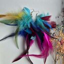 Kolczyki kolorowe pióra leciutkie rękodzieło