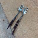 Kolczyki - motyle z granatem