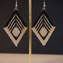 Kolczyki stal chirurgiczna - romby