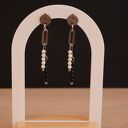 Kolczyki - stal chirurgiczna - jadeit, howlit