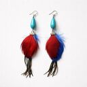 Dlugie kolczyki pióra polecam