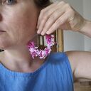 Kolczyki koła lekkie jak piórko folk i boho - różowe