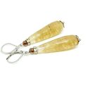 Kolczyki z kwarcu kawowego