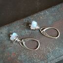 Magia kamienia księżycowego - srebrne kolczyki